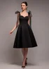 Goddiva Black Scuba & Polka Mesh Bella Bow Multiway A Line Midi Dress - 16 Image 1