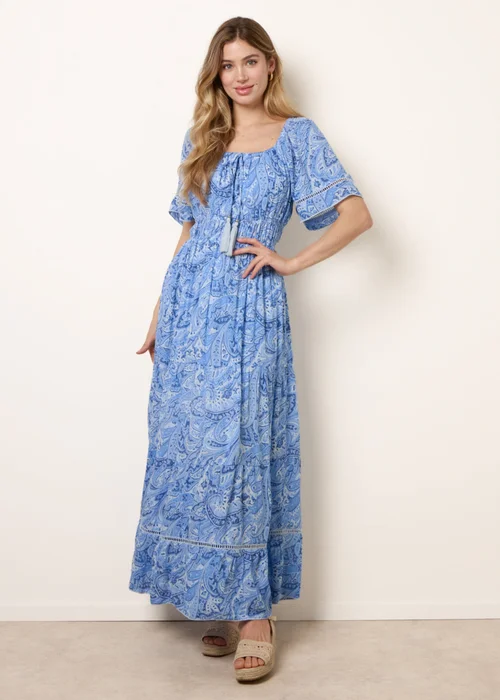 Blue Vanilla Blue Ladder Trim Detailing Bardot Dress - S Image 3