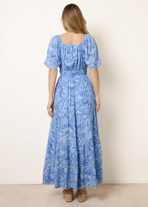 Blue Vanilla Blue Ladder Trim Detailing Bardot Dress - S Image 4