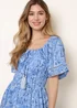 Blue Vanilla Blue Ladder Trim Detailing Bardot Dress - S Image 2