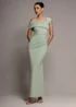 Goddiva Sage Green One Shoulder Asymmetric Scuba Crepe Maxi Dress - 12 Image 1