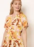 Blue Vanilla Multi Tropical V Front Shirred Waist Maxi Dress - S/M Image 2