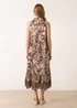 Blue Vanilla Brown Midi Shirt Dress - M Image 4