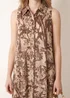 Blue Vanilla Brown Midi Shirt Dress - M Image 3