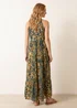Blue Vanilla Brown Diamante Tiered Tie Front Dress - S/M Image 4