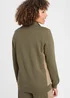 Cotton Traders Khaki Half Zip Panelled Sweatshirt - 2XL Image 4