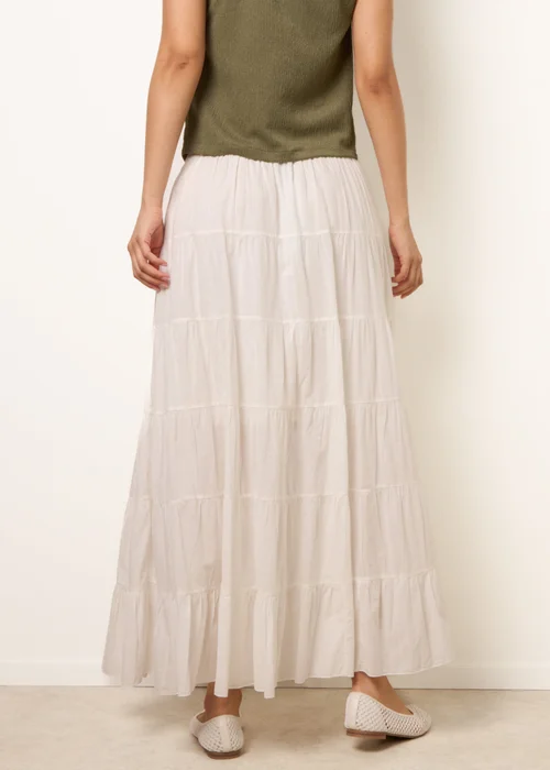 Blue Vanilla Ivory Jersey Band Tiered Skirt - M/L Image 4