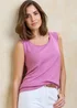 Cotton Traders Light Orchid Wrinkle Free Scoop Neck Stripe Vest - 26 Image 3