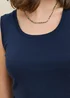 Cotton Traders Navy Wrinkle Free Scoop Neck Vest - 20 Image 3