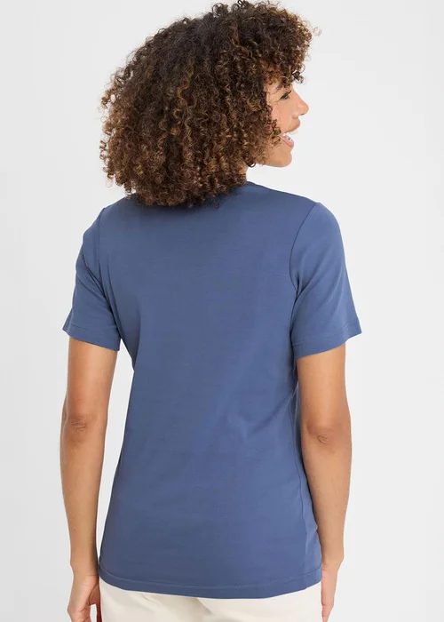 Cotton Traders Storm Blue Short Sleeve Crew Neck Base Layer Top - L Image 4