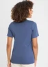 Cotton Traders Storm Blue Short Sleeve Crew Neck Base Layer Top - L Image 4