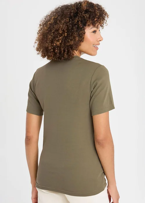 Cotton Traders Khaki Short Sleeve Crew Neck Base Layer Top - 3XL Image 3