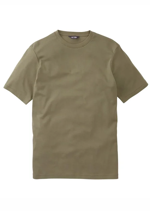 Cotton Traders Khaki Short Sleeve Crew Neck Base Layer Top - 3XL Image 4