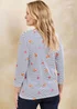Cotton Traders Ivory Ladies 3/4 Sleeve Scoop Neck Printed Top - 22 Image 4
