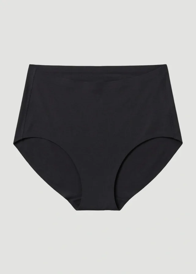 Conturve Black High Waist Seamless Bonded Brief Underwear