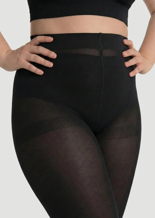 Conturve Black 120 Denier Tear Proof Shaping Tights - XS Image 2
