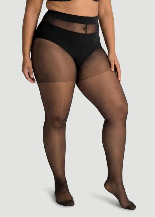 Conturve Black 30 Denier Tear Proof Shaping Tights - XS Image 1