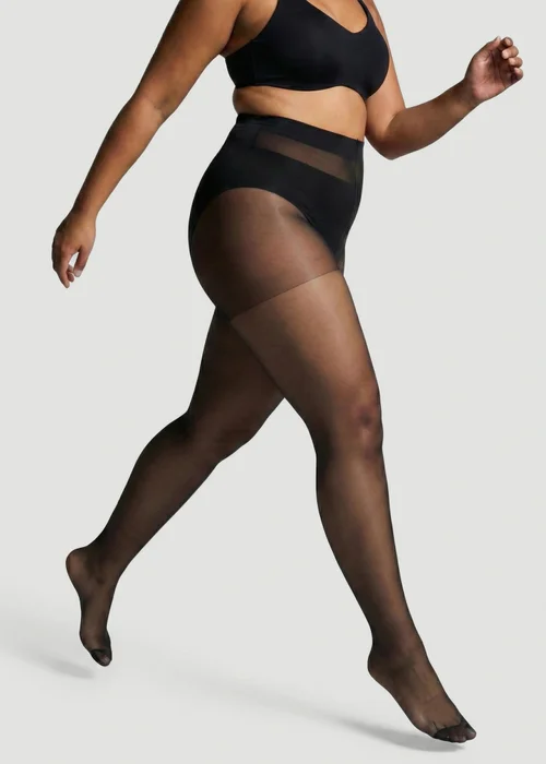 Conturve Black 30 Denier Tear Proof Shaping Tights - XS Image 4