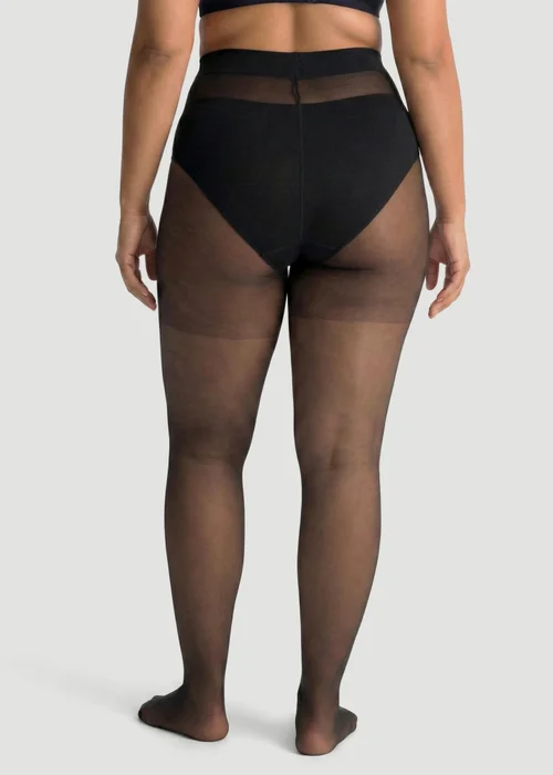 Conturve Black 30 Denier Tear Proof Shaping Tights - XS Image 3