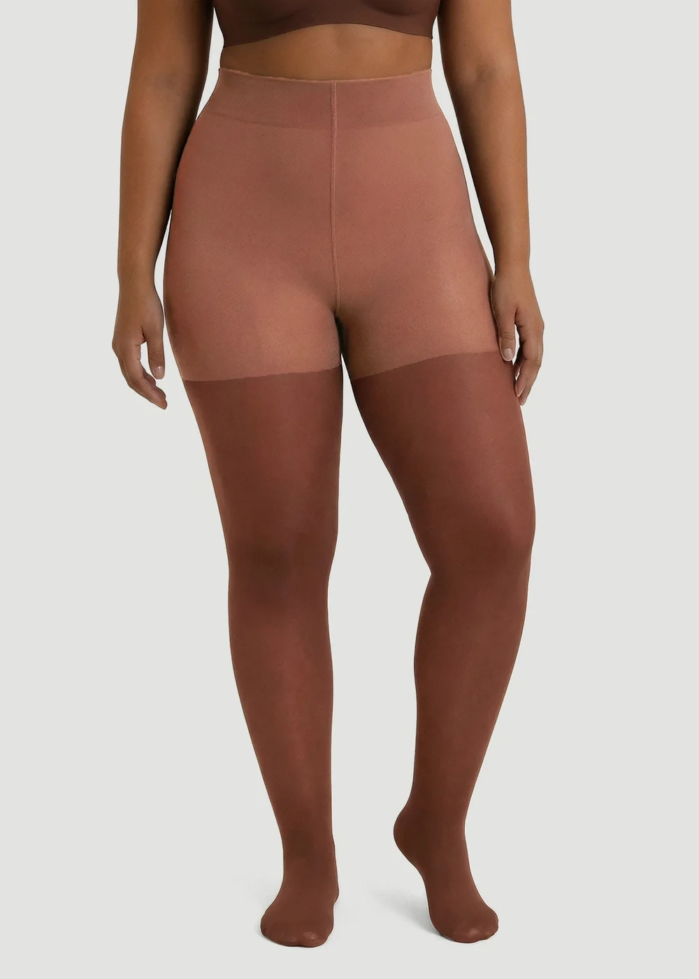 Conturve Brown 70 Denier Tear Proof Shaping Tights - 3XL Image 1