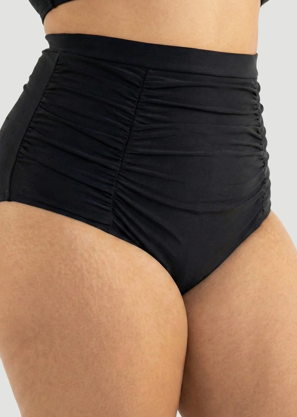 Conturve Black High Waisted Shaping Bikini Bottom - 3XL Image 3