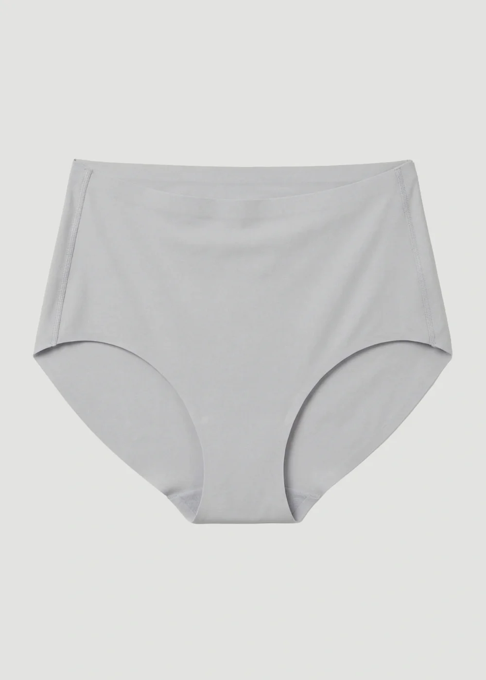 Conturve Pale Grey High Waist Seamless Bonded Brief Underwear - M Image 1