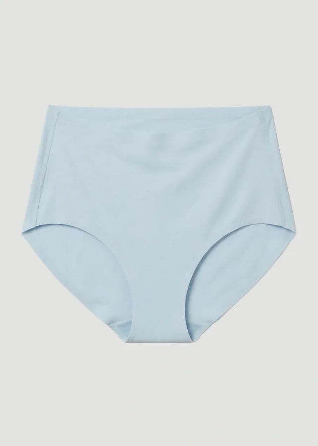Conturve Pale Blue High Waist Seamless Bonded Brief Underwear