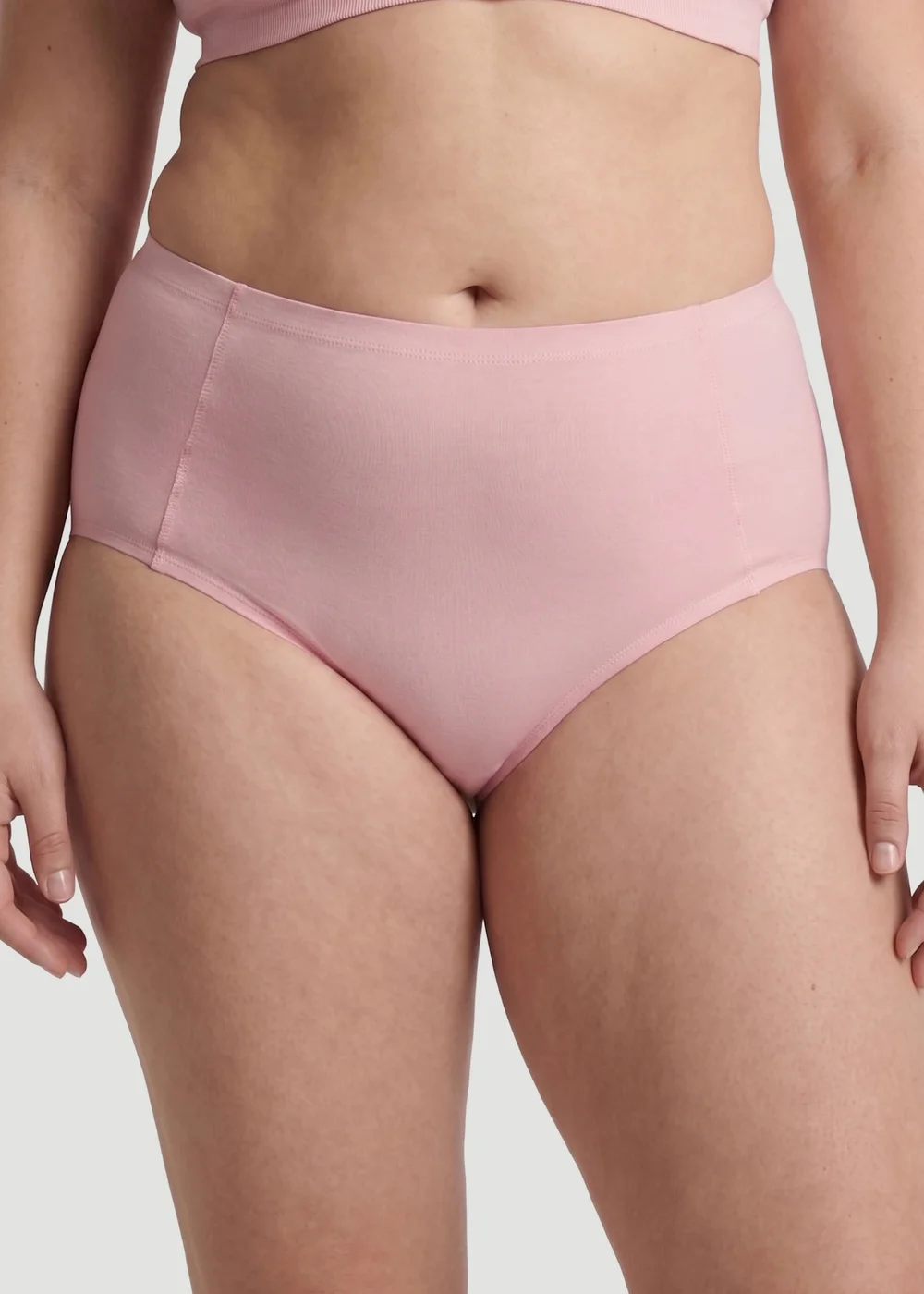 Conturve Blush Pink High Waist Seamless Bonded Brief Underwear - 2XL Image 2