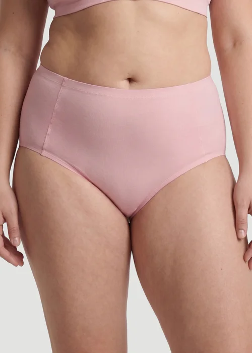 Conturve Blush Pink High Waist Seamless Bonded Brief Underwear - 2XL Image 2