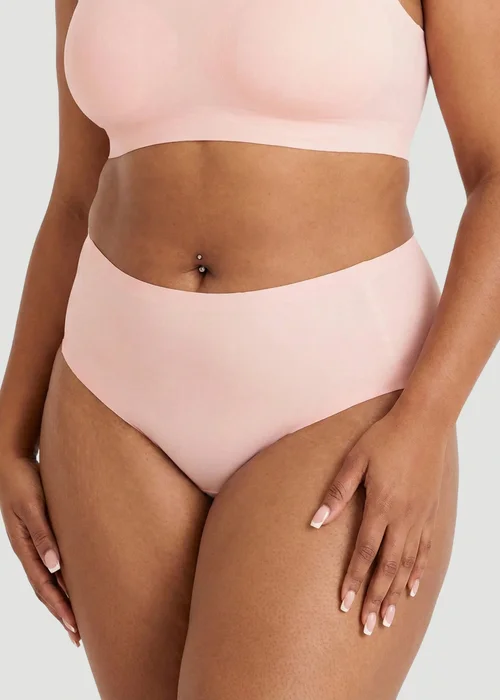 Conturve Blush Pink High Waist Seamless Bonded Brief Underwear - 2XL Image 4