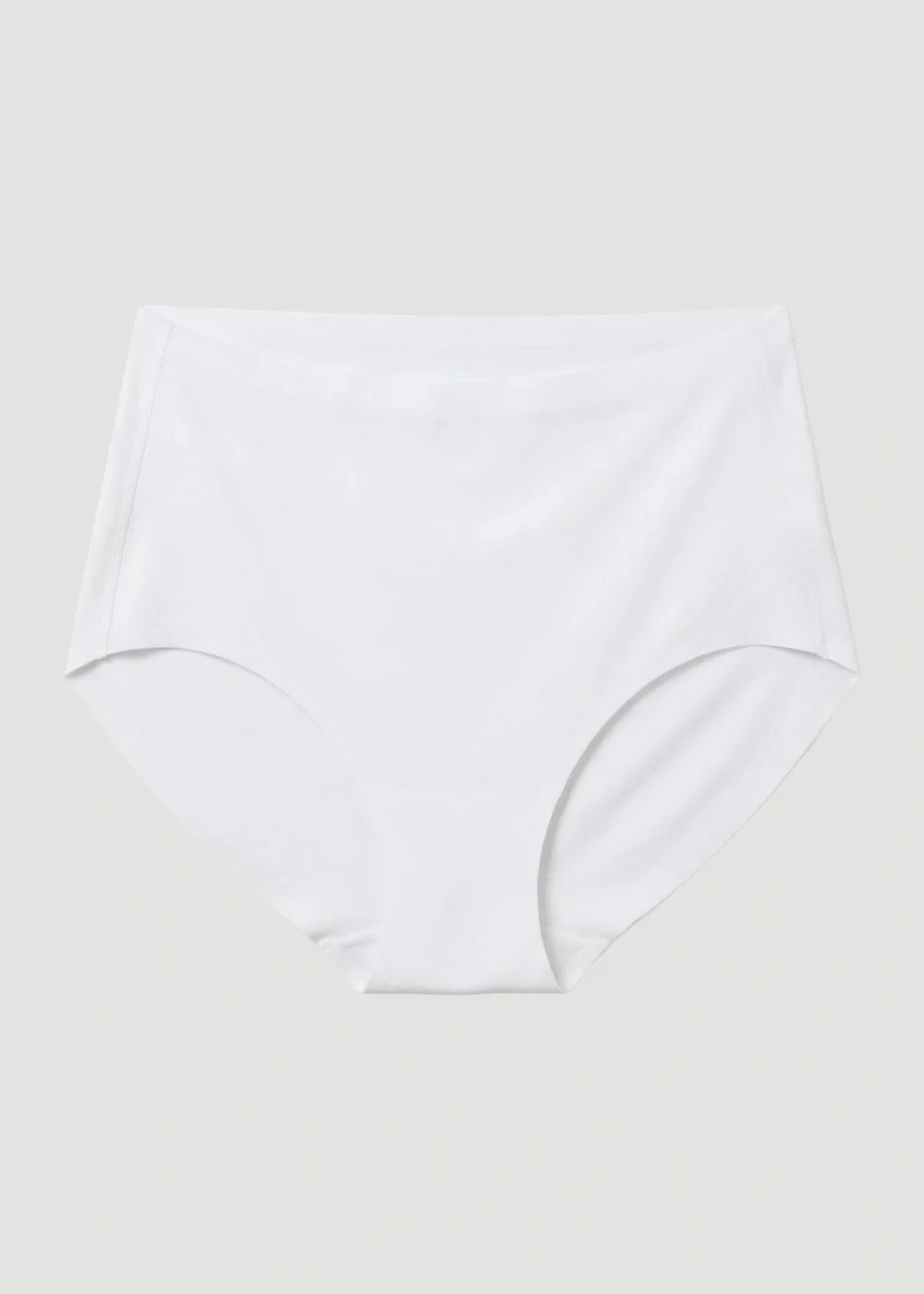 Conturve White High Waist Seamless Bonded Brief Underwear - S Image 1
