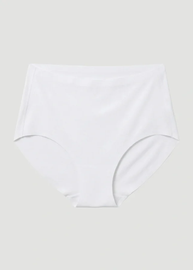 Conturve White High Waist Seamless Bonded Brief Underwear