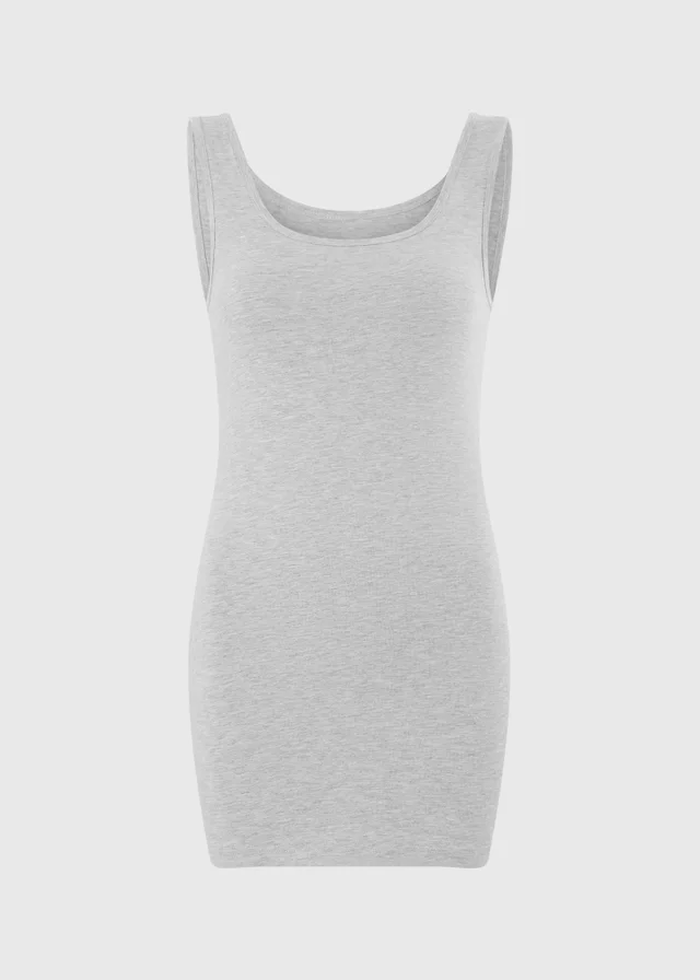Grey Longline Vest Top