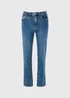 Mid Wash Straight Leg Jeans - Size 24 29 leg Image 4