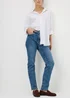 Mid Wash Straight Leg Jeans - Size 24 29 leg Image 2