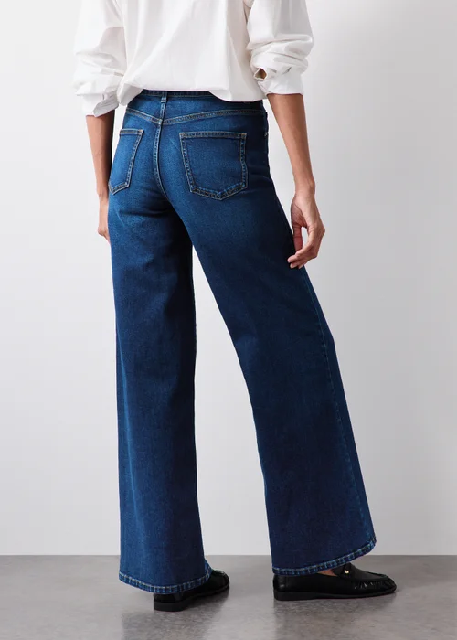 Blue Dark Wash Stretch Straight Leg Jeans - 24/L29 Image 2