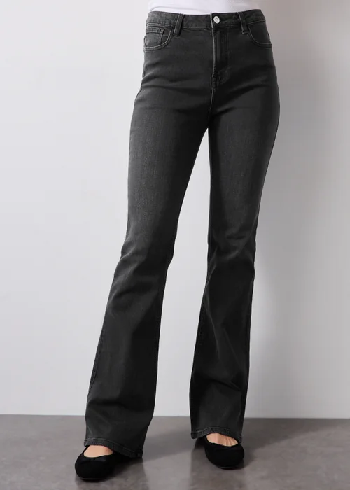 Black Washed Bootcut Jeans - 24/L29 Image 3