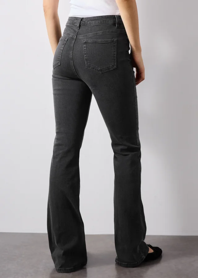 Black Washed Bootcut Jeans