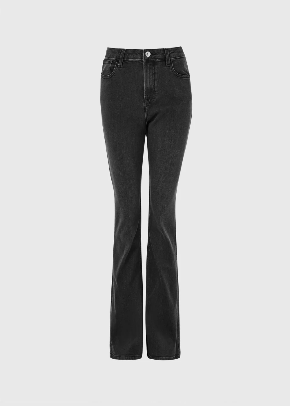 Black Washed Bootcut Jeans - 24/L29 Image 5