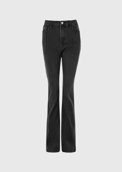Black Washed Bootcut Jeans - 24/L29 Image 5