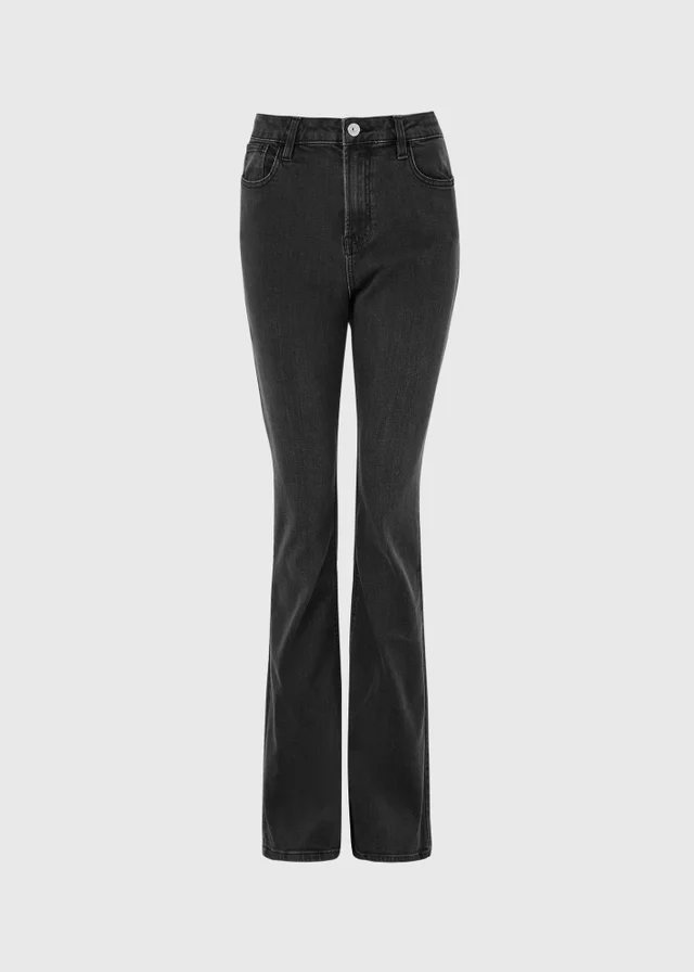 Black Washed Bootcut Jeans