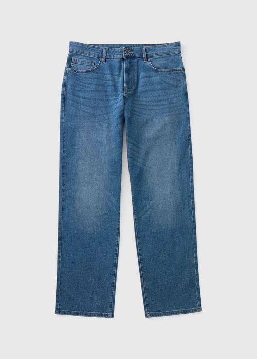 Mid Wash Straight Leg Jeans - 30 R Image 5