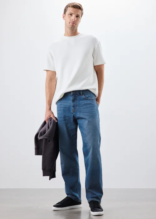 Mid Wash Straight Leg Jeans - 30 R Image 4