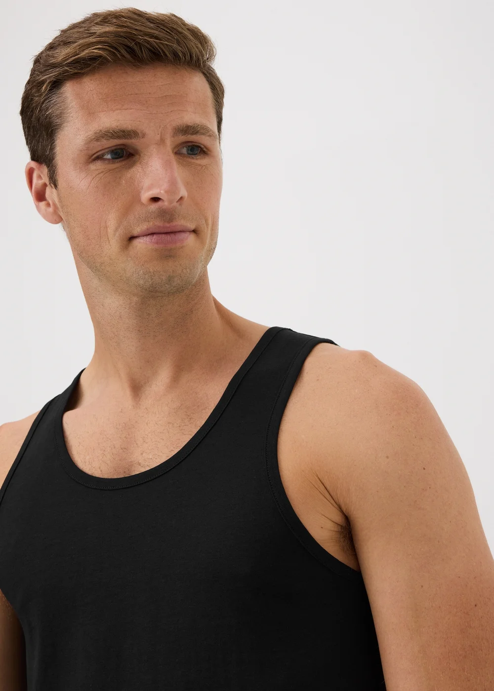 3 Pack Black Vests - S Image 3
