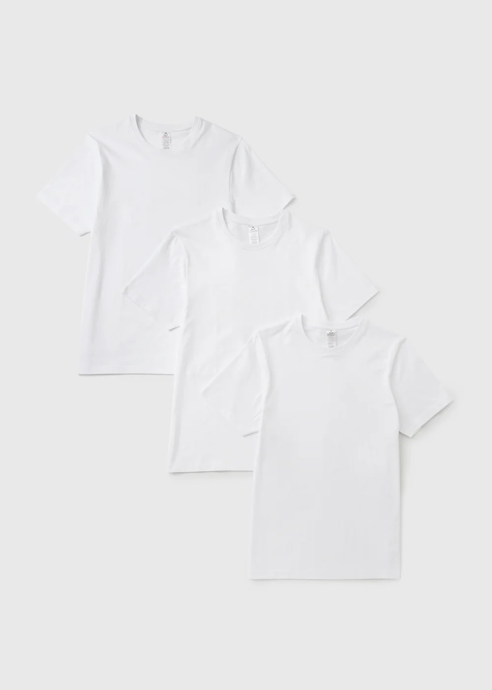 3 Pack White Short Sleeve Vests - S Image 1