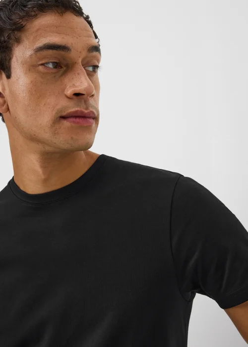 3 Pack Black Short Sleeve Vests - S Image 3