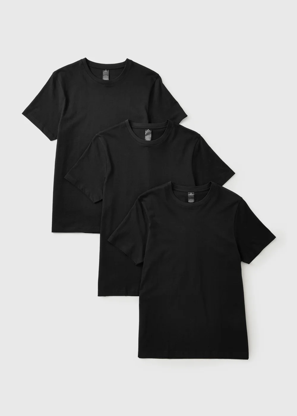3 Pack Black Short Sleeve Vests - S Image 1