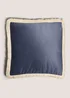 Blue Fringe Cushion Image 1