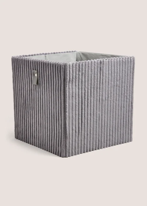 Grey Cord Foldable Storage Box Image 1