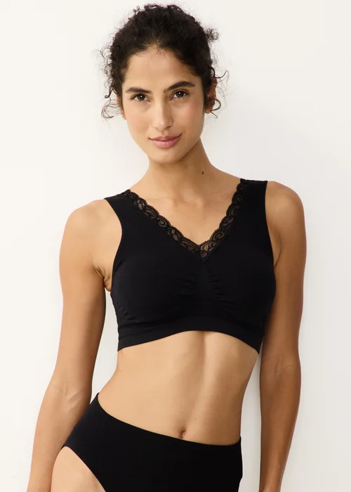 Black Seam Free Bralette - S Image 1